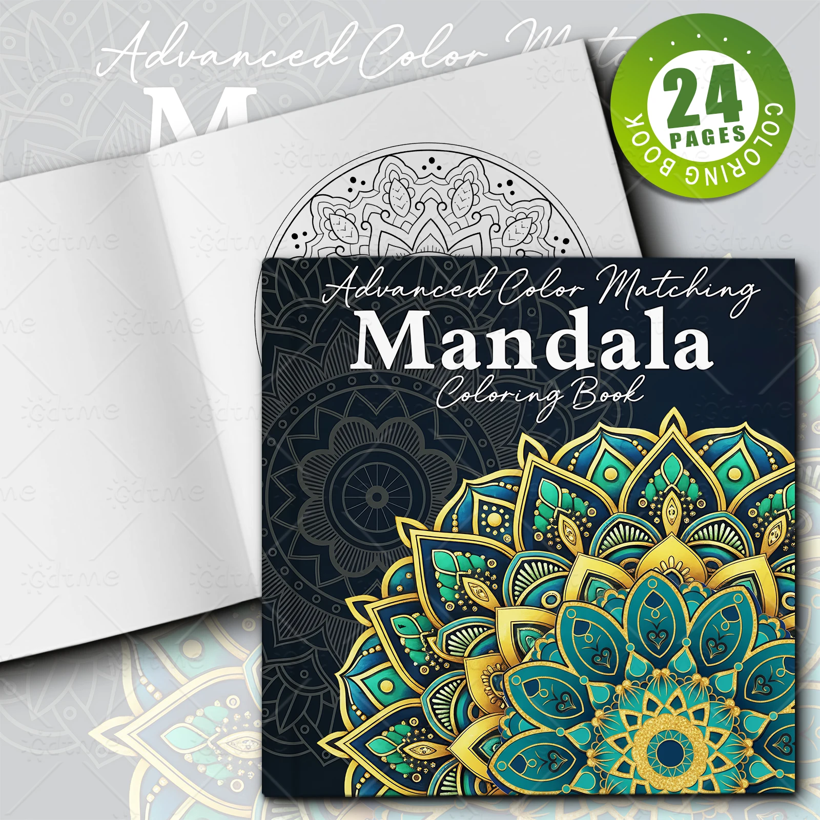 Mandala Coloring Book for Adult 24 Pages Relieve Stress Leisure DIY Painting Drawing Book Ideal Daily Gift