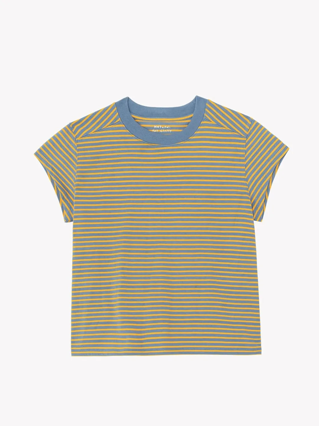 

Loose ort Sve round Ne Striped T-irt Women's ort Top Cotton 00 Dongda Gate Patchwork Commute Sle Summer Wear