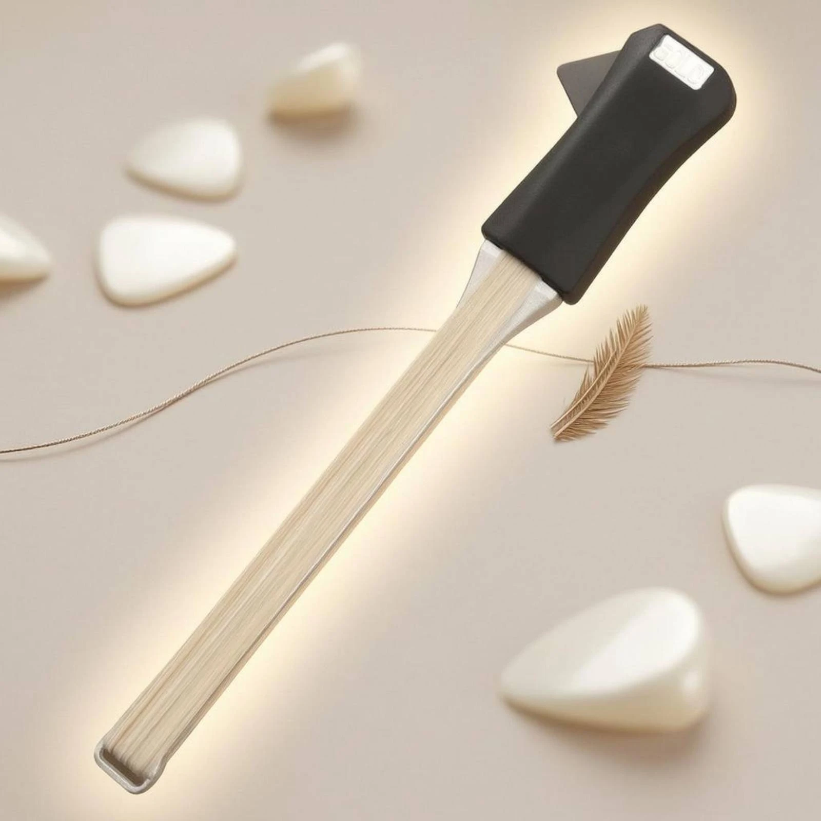 Acoustic Guitar Bow Black Handle Double-Sided Guitar Bow Music Accessory 2-in-1 Long-Lasting Construction