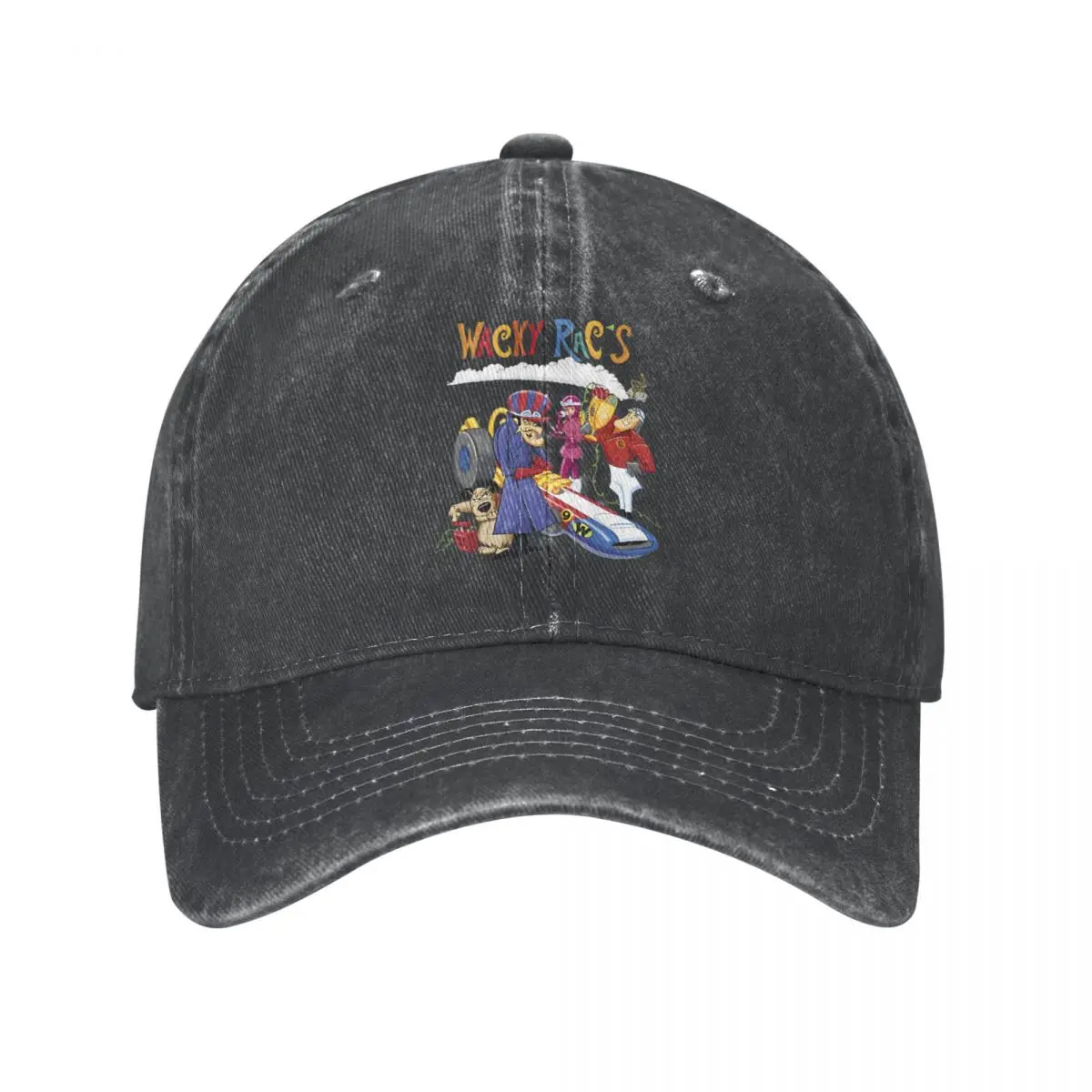 Funny Wacky Races Cartoon Movie Trucker Hats Vintage Distressed Washed Dastardly and Muttley Snapback Cap For Unisex Adjustable