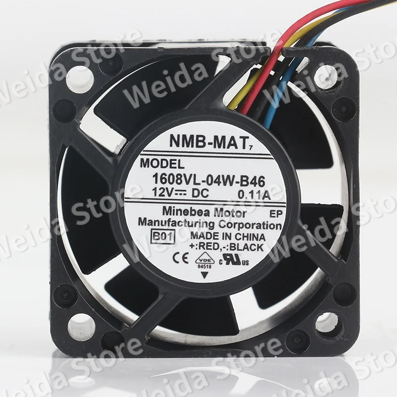 

Оригинальный бесшумный вентилятор NMB 4020 12V 0.11A 4CM 4-проводной PWM 40X40X20MM 1608VL-04W-B46