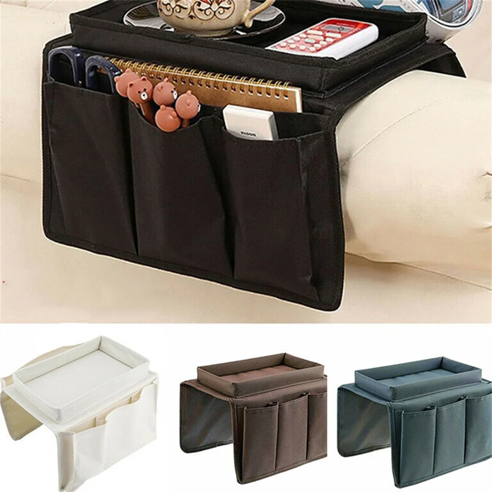 

Non-Slip Sofa Armrest Organizer with Cup Holder Tray, Chair Arm, TV, Remote, Recliner Couch, Armchair, Bedside Storage