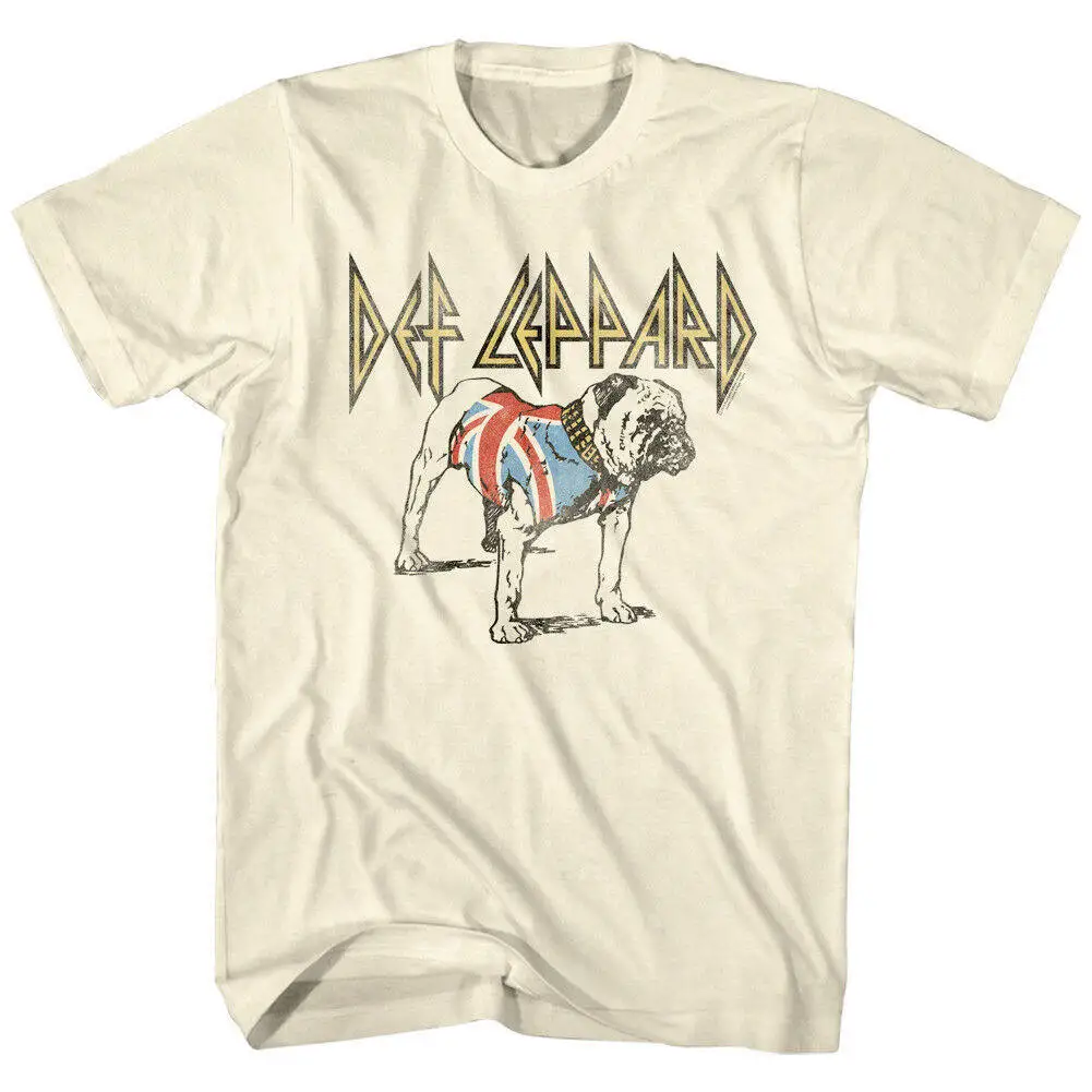 Fit Def Leppard Rock Punk Men's T-shirt with Leopard Pattern Printed Directly on The Fabric From The 1980s