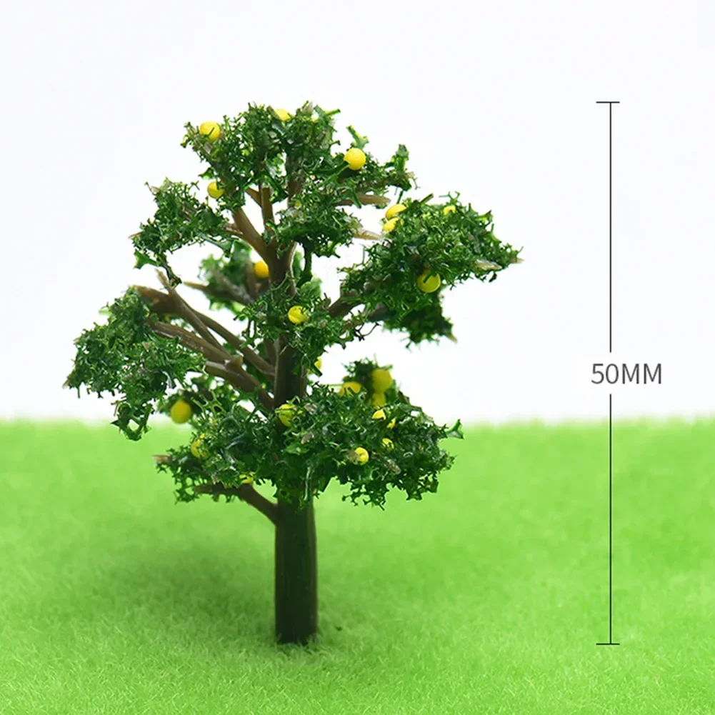 Plastikowe owoce drzewo w skali HO układ pociągu piaskownica stołowa ogrodowa drzewa modele sceneria trwała i praktyczna do budowania modeli