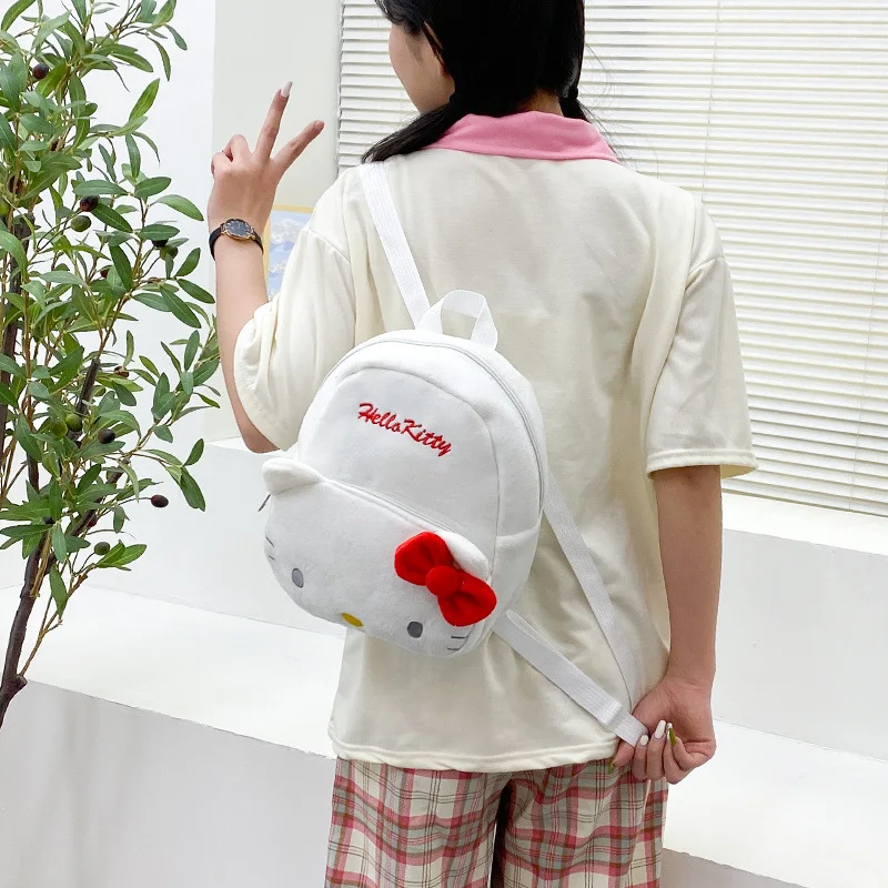 Kuromi Cinnamoroll & My Melody Plush Backpack Adorable, Large-Capacity, Kawaii Design - Soft Cartoon Characters image 2