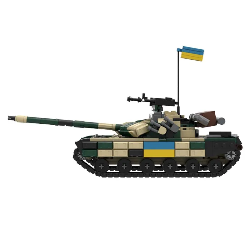 Set di 785 Pezzi Modello di Carro Armato Militare TMOC-64BV Scala 1/35 MOC Personalizzabile Modello Modulare in Blocchi da Costruzione Fai-da-Te Regalo per le Vacanze