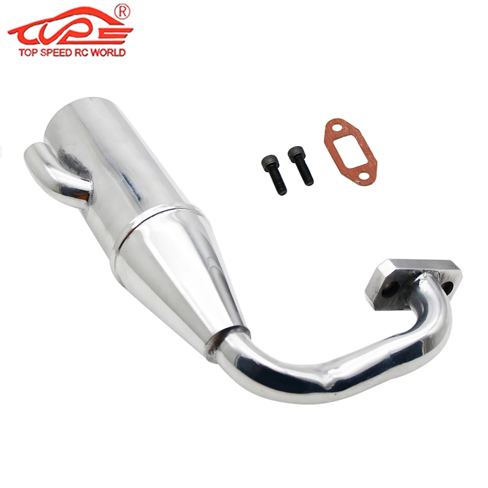 1/5 Engine Upgrade Parts Aluminum Exhaust Pipe Kit for 1/5 Scale Rc Car Gas HPI ROFUN ROVAN FG Truck Big Monster Truck Parts