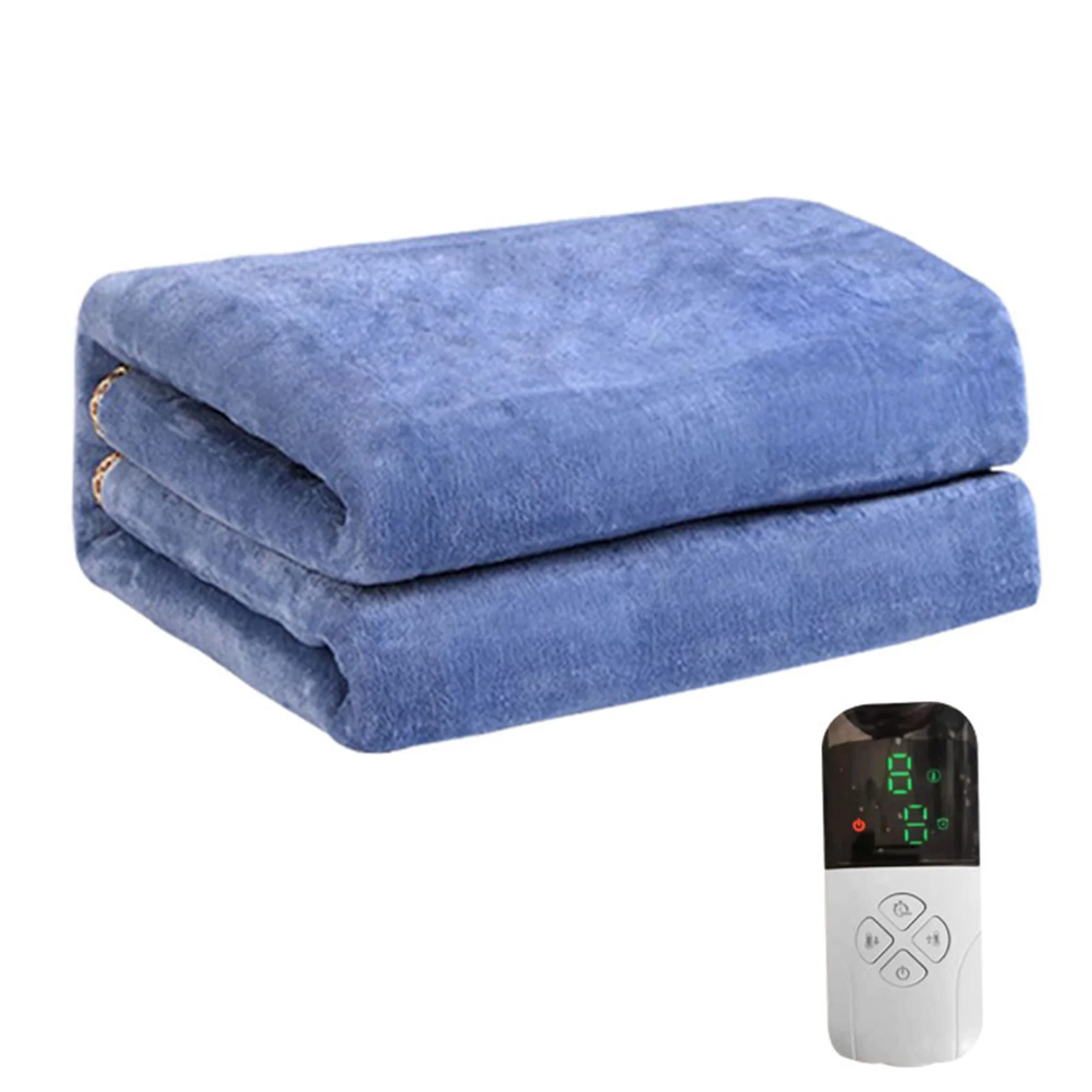 Electric Blanket Thicker Heater Single Control Household Electric Blanket Heating Blanket Mattress Blue EU Plug