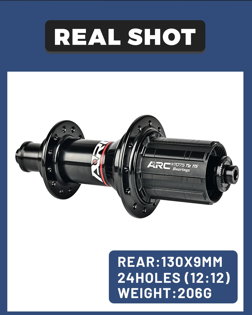 ARC Road Bike Hub Set 4 Pawls 48 Clicks High-Engagement 100/130MM NBK Sealed Bearings 20/24 Holes V-Brake 8-11 Speed Ultralight