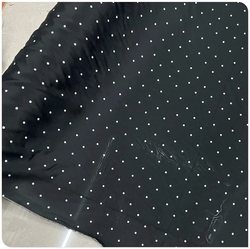Elastic 03 Double Zou Silk Small Polka Dot Fabric Silk Soft Polka Dot Dress Shirt Clothing Fabric