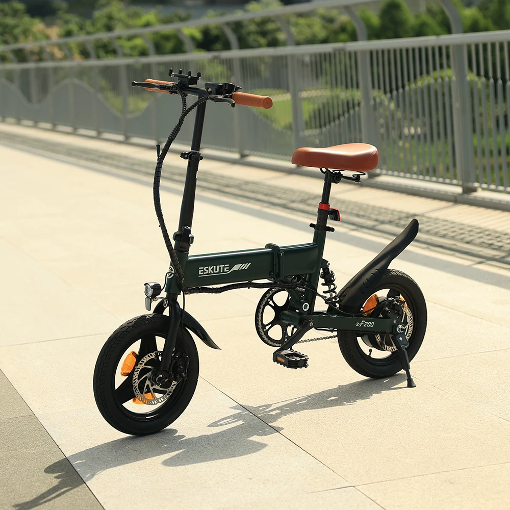ESKUTE Großhandel 14 Zoll faltbares kleines E-Bike tragbares 250 W 36 V 7,8 Ah Scheibenbremse E-Bike faltbares Elektrofahrrad für Erwachsene aus China