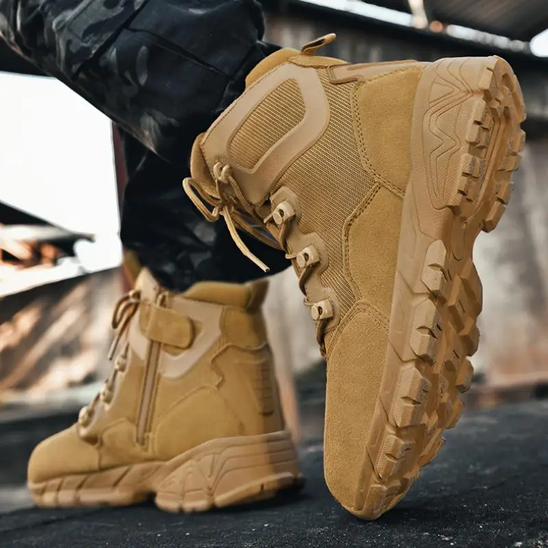 Heavy Bottom Desert Hiking Outdoor Work Boots Are Wear-Resistant And Anti Slip