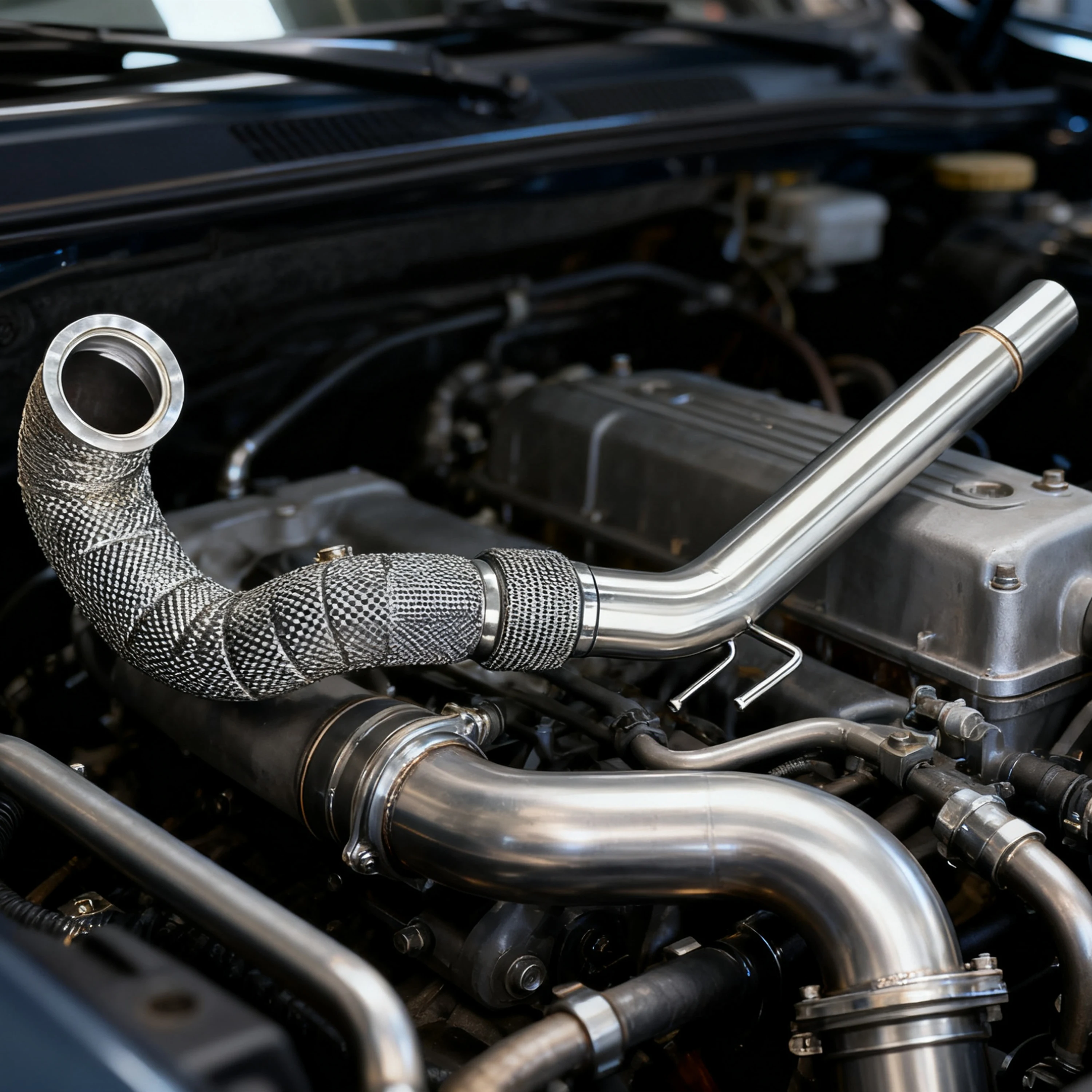 ACE Perfect Fit Downpipe für Volkswagen Golf 7 MK7 MK7.5 GTI 2.0T Katalysator-/Katalysatorloser Auspuffkrümmer Freifluss-Qualitäts-Auspuffrohr – Detail 9