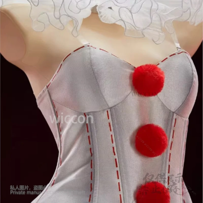 Anime prata fantasia cress coringa roupas vestido sexy lingeries bonito vestido feminino conjunto completo halloween cosplay S-XL palhaço personalizado