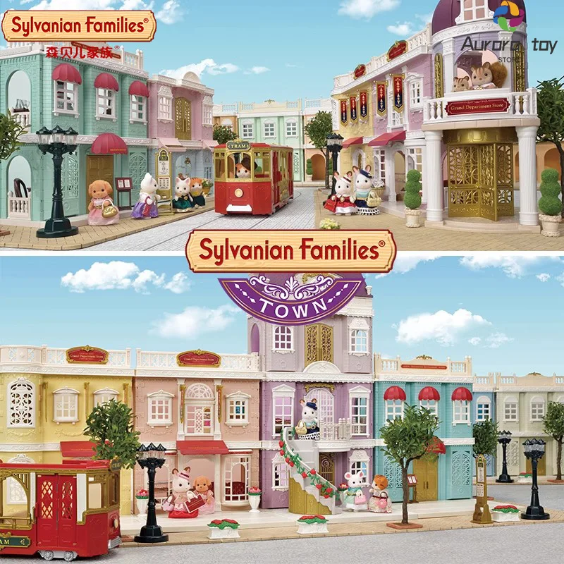 Original Sylvanian Families Anime Figures Small Town Series Girls Toys Room Ornament Collectible Birthday Toys Gift For Girls