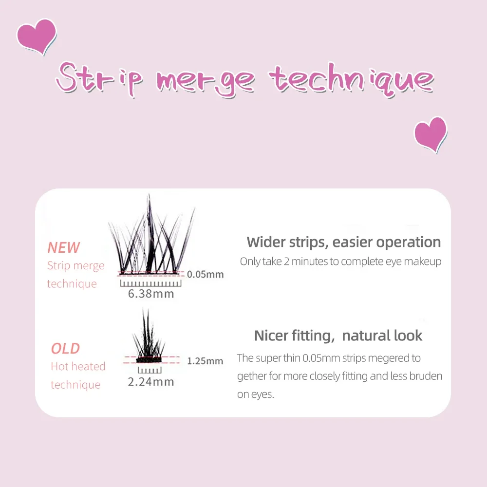 Yelix New High Capacity Anime Lashes Manga False Lashes Individual Cluster Eye Lashes Korea Makeup DIY Lash Extension Supplies