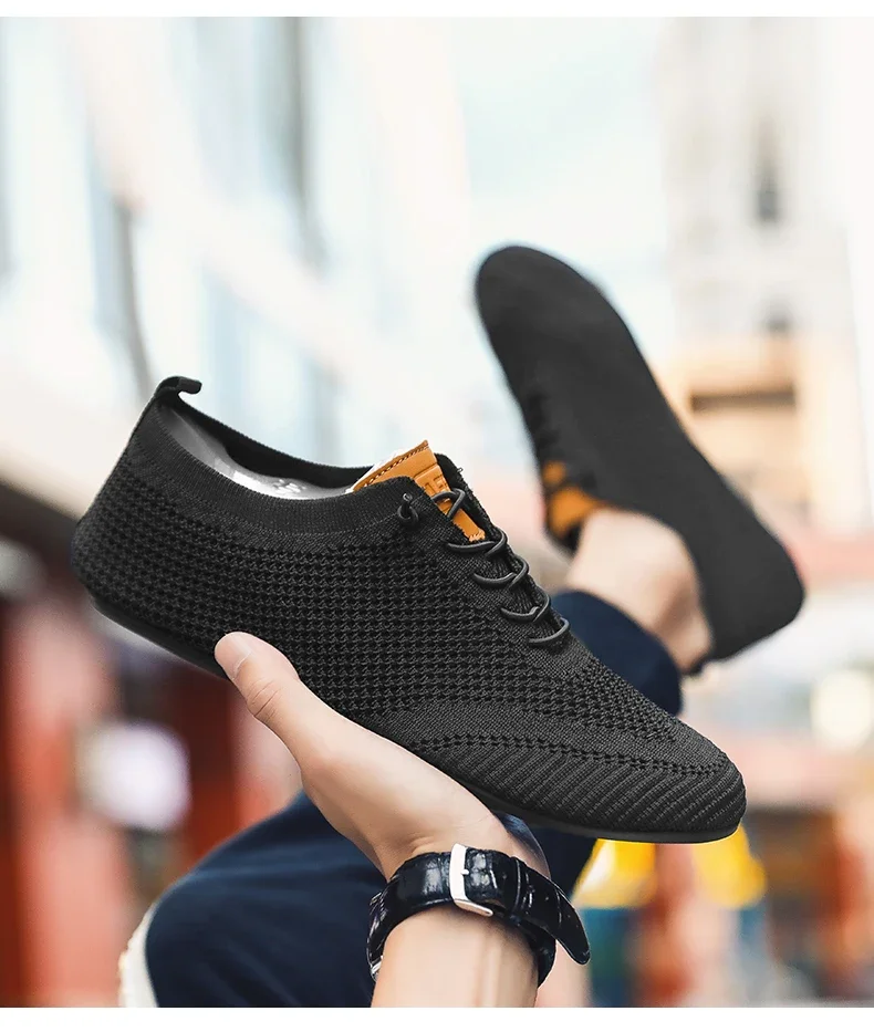 YRZL Herren-Sommer-Mesh-Slipper mit dünnem Boden, neuer Stil, atmungsaktiv, rutschfest, lässig, Wanderschuhe, leichte Fahrschuhe für Herren – Detail 11