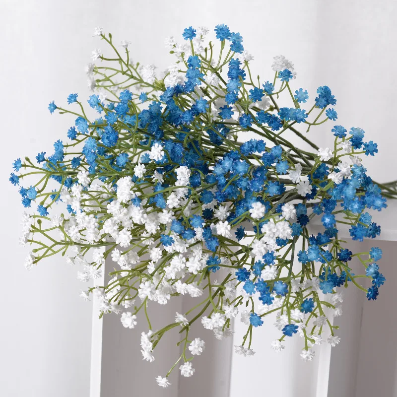 Bianco Gypsophila fiori artificiali matrimonio Bouquet fai da te decorazione disposizione plastica respiro del bambino fiori finti decorazioni per