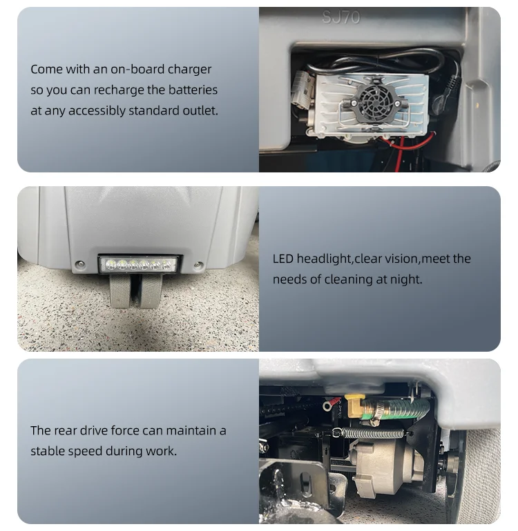 High Performance Small Commercial Hard Floor Cleaner Machine Ride on Floor Scrubber