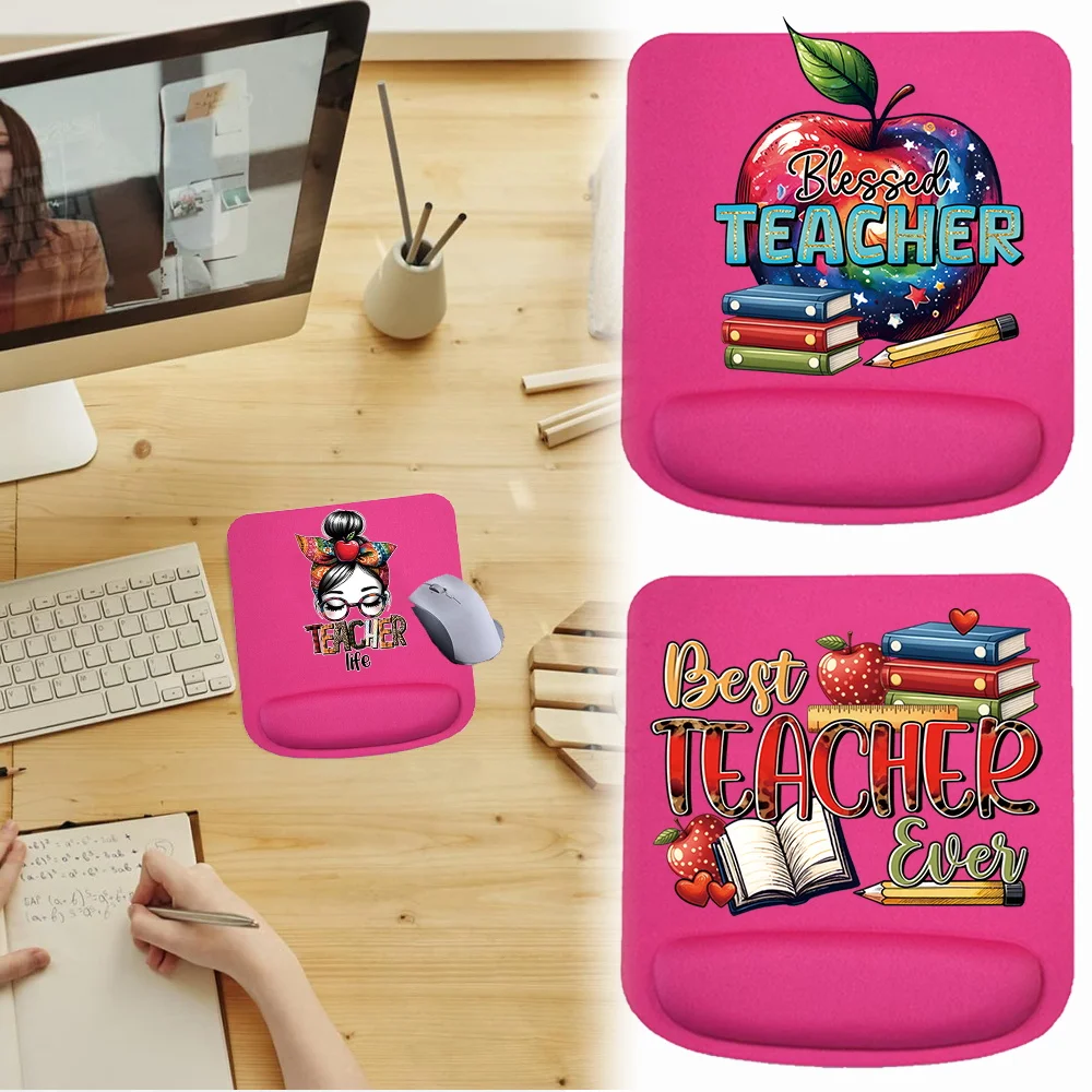 Mouse Pad for Ergonomic Support Wristband Mouse Mat Pad Wrist Rest Square Comfortable for PC Laptop Computer Teacher Series