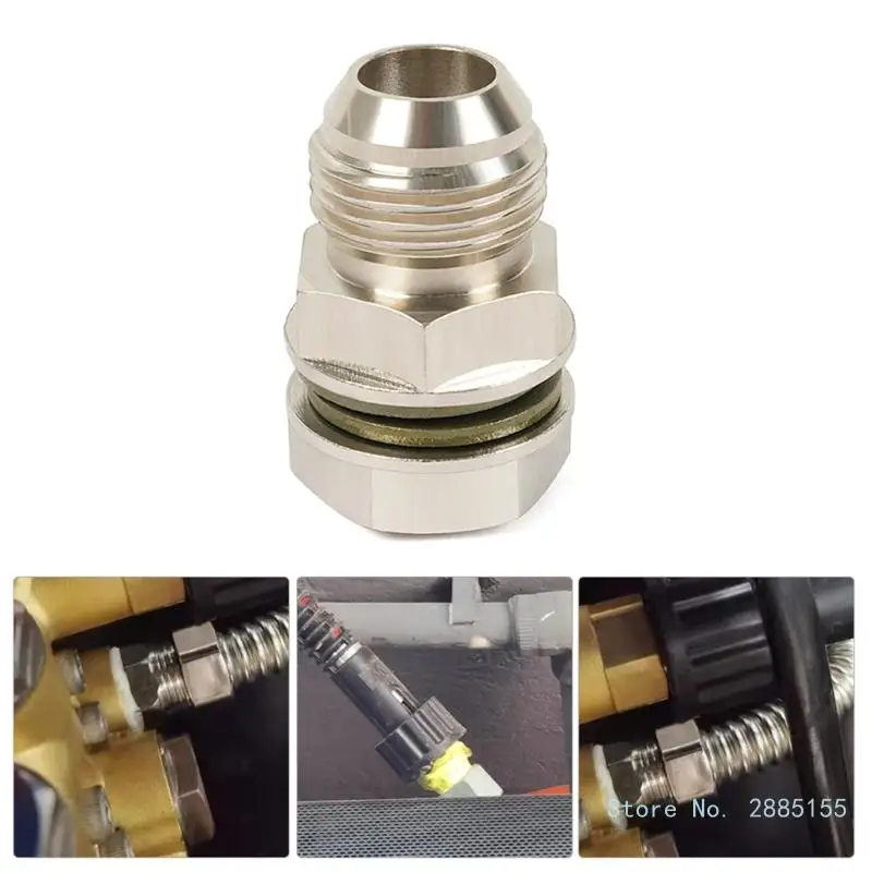 Car Modified Accessories DIY Turbos Oil Pan Oil Sump Return Drain Adapter Bung Fitting 10AN to M18x1.5mm No Weld