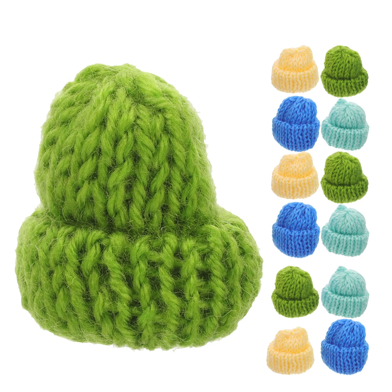 

20Pcs Mini Hat Set Premium Yarn Caps for DIY Craft Projects Cute Decorations Home Party Supplies Assorted Styles