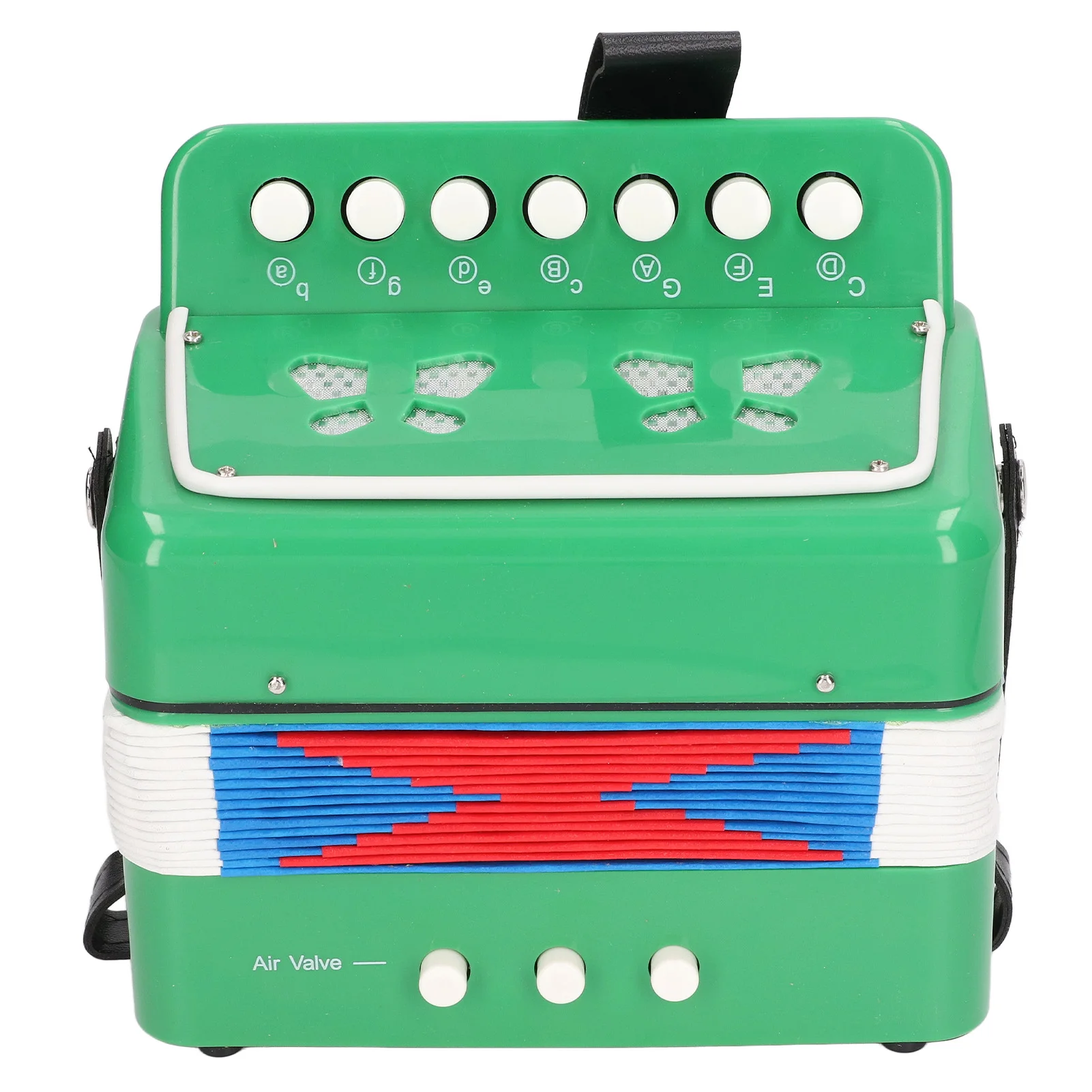 Kids 10 Keys Accordion Children Accordion Musical Instrument Educational Toy Birthday Gift for Solos Ensemble Green