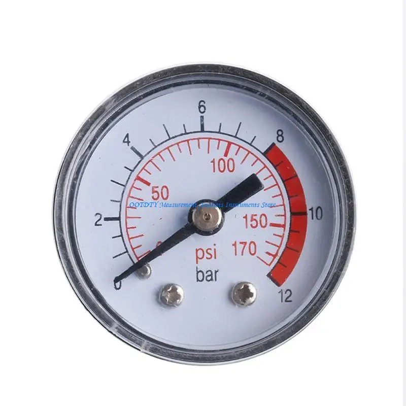 367D Y40-01 High-Performances Pressure Gauges Hydraulic Pressure Gauges with Metal Housing 0-12 Bar / 0-170PSI Multipurpose