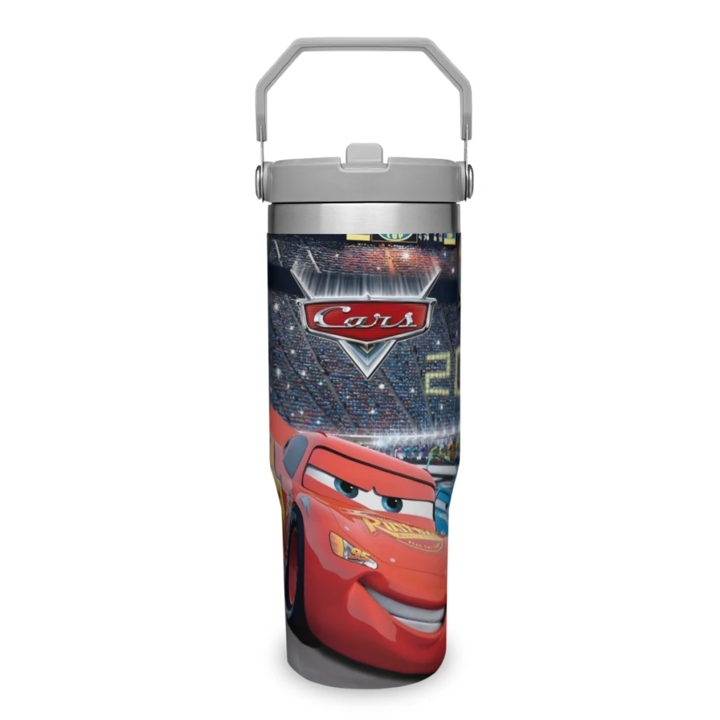 Disney Cars Lightning McQueen 30 oz Portable Car Cup Stainless Steel Insulated Tumblers Travel