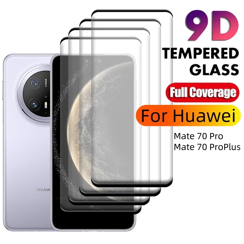 

1/2/3/4PCS For Huawei Mate 70 Pro Glass Huawei Mate 70 Pro Plus Tempered Glass Full Curved Screen Protector Huawei Mate 70 Pro