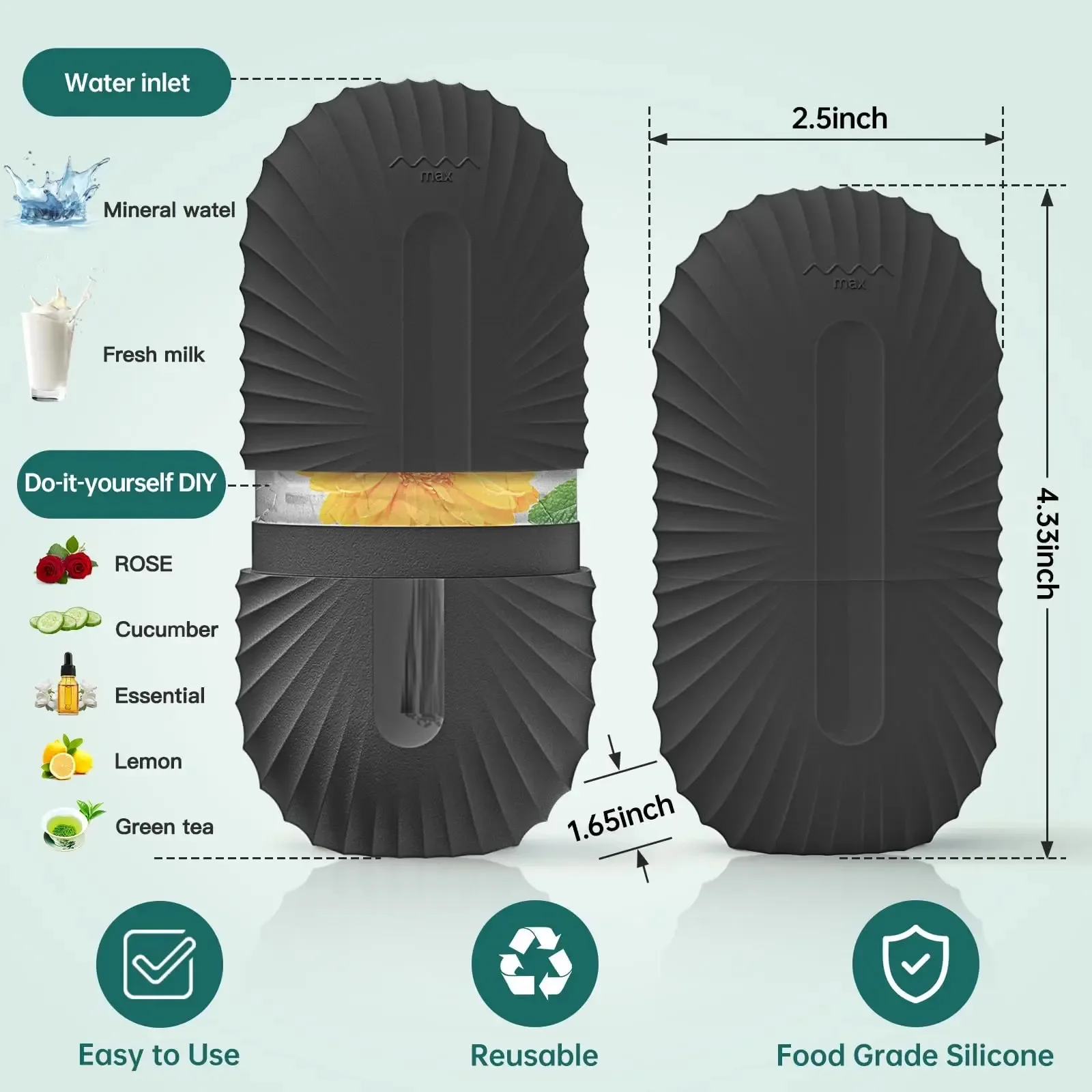 얼굴과 눈 아이스 롤러 얼굴 미용 퍼밍 피부 냉각 아이스 롤러, 아이스 큐브 실리콘 몰드 재사용 가능한 얼굴 스킨 케어 도구