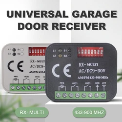 Rx Multi 300-900 Mhz RF Garage Gate Receiver Module Controller for 12V 24V 110V 220V 230V 433.92mhz Fixed Rolling Code