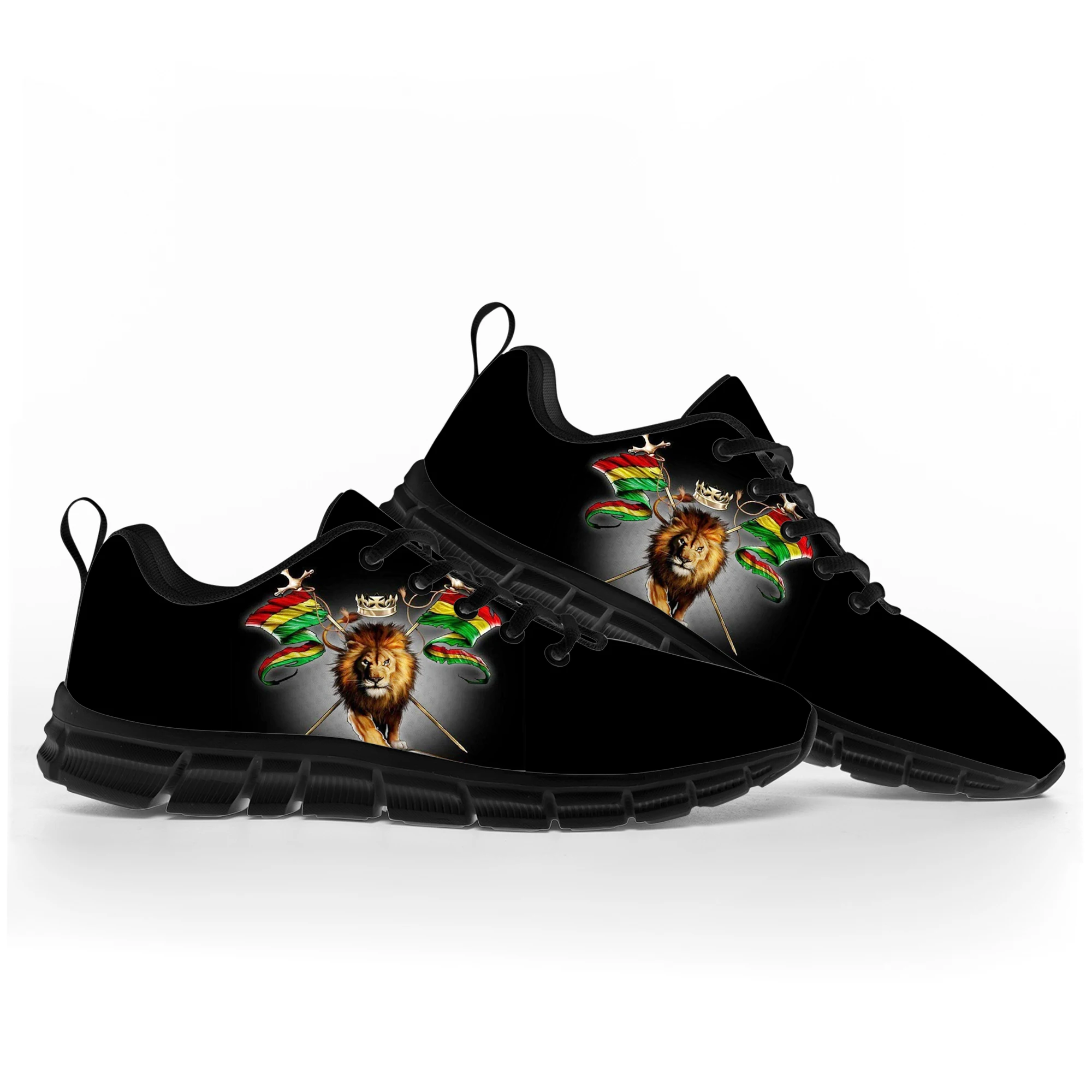 Reggae Rastafarian Rasta Rastafari Lion of Judah Sports Shoes Mens Womens Teenager Kids Children Sneakers Casual Couple Shoes