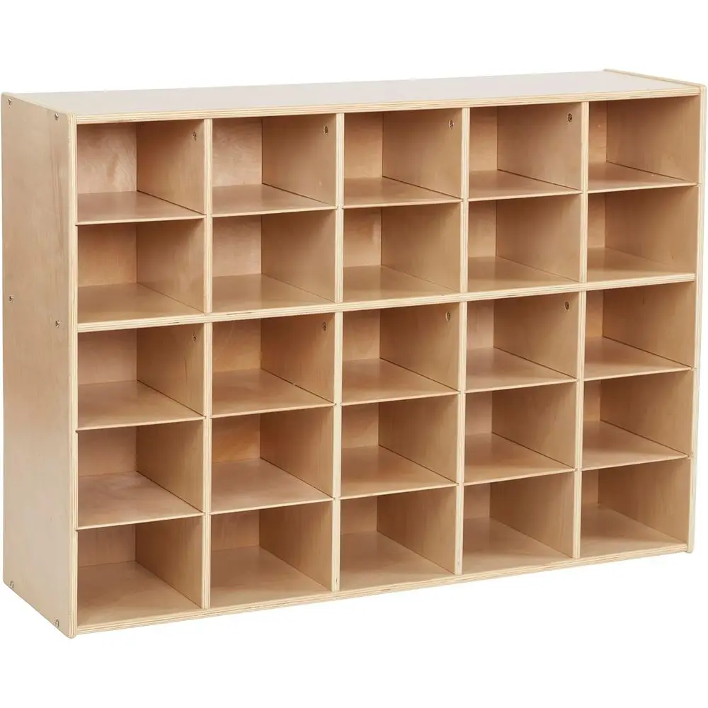 

25-Cube Storage Cabinet, 5x5, Natural Classroom Furniture