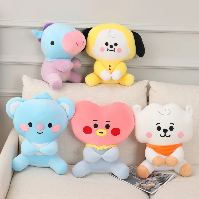 Suave BTS peluches de Bangtan Boys CHIMMY TATA COOKY Plushies estilo coreano muñeca de dibujos animados almohada regalos de cumpleaños niñas niños