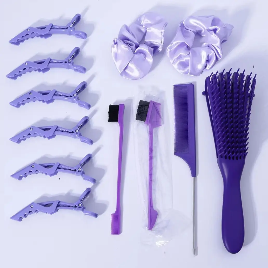 12 قطعة/مجموعة من أدوات تصفيف الشعر، التمشيط، الرش، التدليك والتصفيف، أدوات تصفيف الشعر، خاصة للشعر المستعار الحقيقي