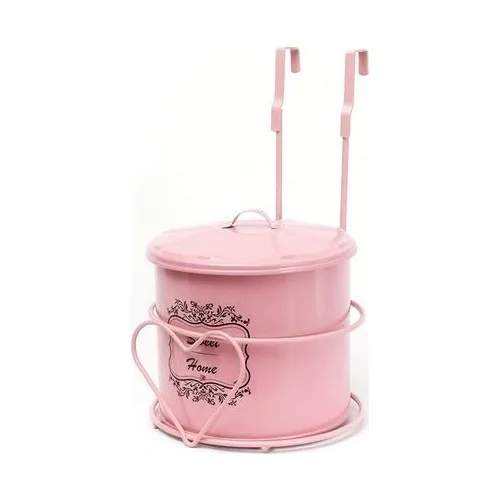 Elegant Home Cabinet Interior Pendant Ferforce Garbage Bucket Pink