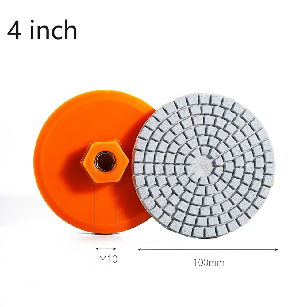 Polishing Pad Wet Dry Buff Disc Abrasive For Granite Stone Concrete Marble Polishing Use Grinding Discs Set 100mm 4 Inch