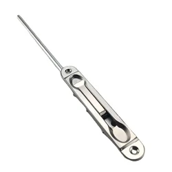 304 Stainless Steel Security Door Guard Lever Action Flush Bolt Latch Slide Bolt Lock Satin Nickel Brushed