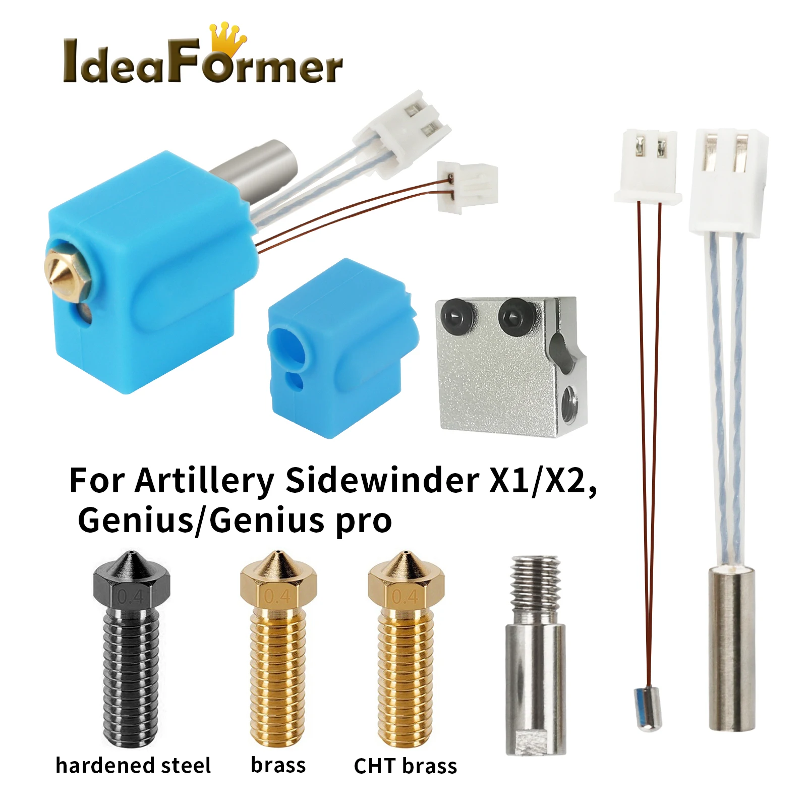 

Ideafomer For Artillery Sidewinder X1/X2 Genius Print Head Hotend Kit 3D Printer Accessories