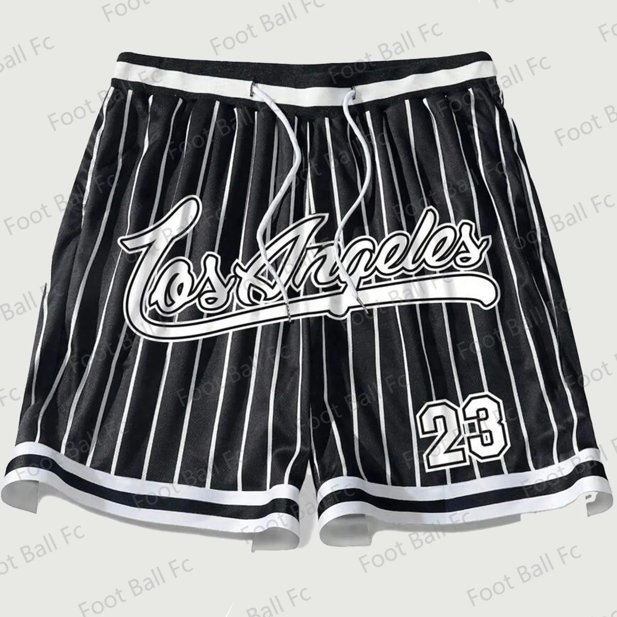

Los Angeles 23 Men's Loose Shorts Quick Dry Quick Dry Striped 3D Printed Shorts for Summer Unisex Casual Oversized Sport Moto