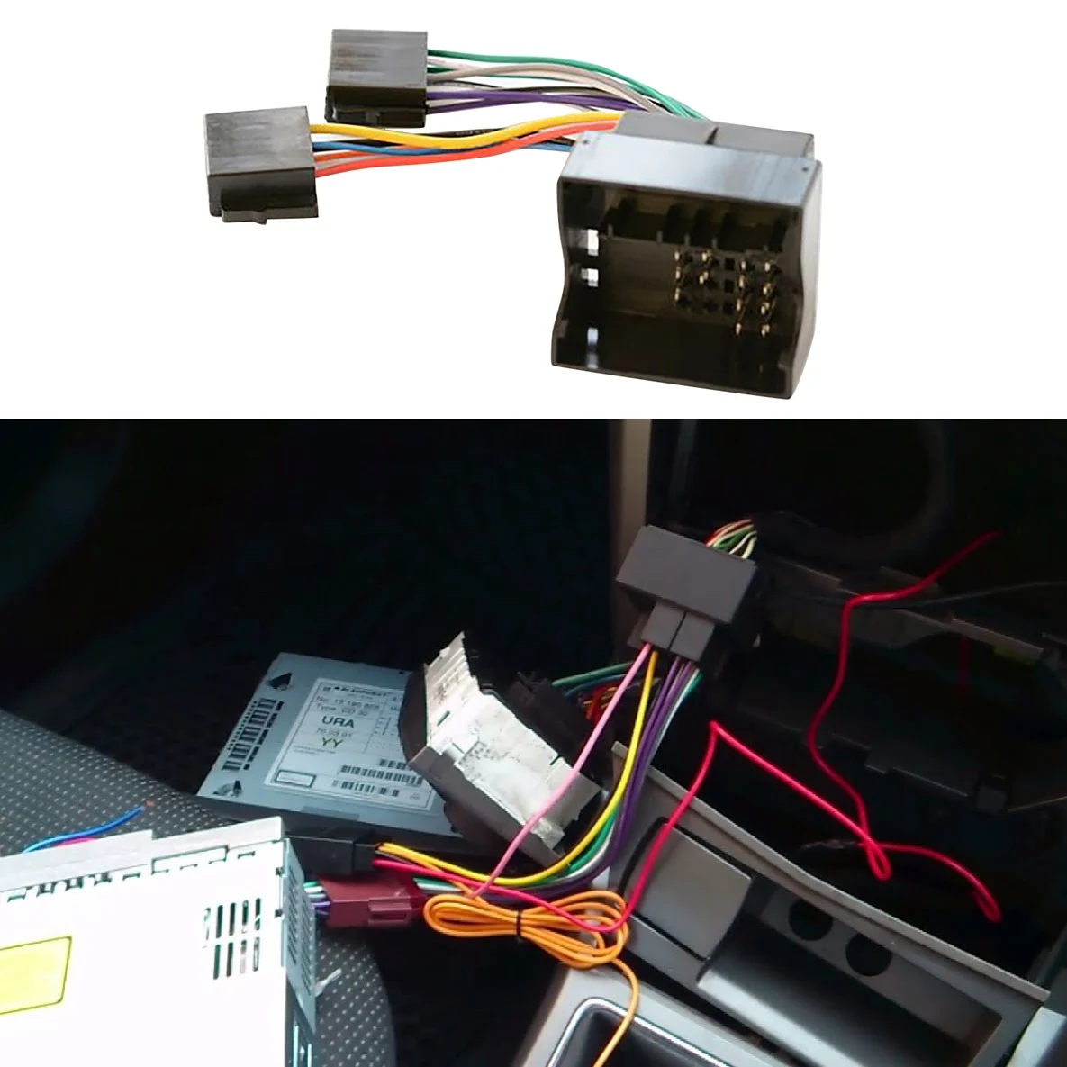 A02Q-Car Radio ISO Adapter Switch Cable for Opel Astra H Corsa C Antara Combo Meriva Zafira for Vauxhall Agila Movano