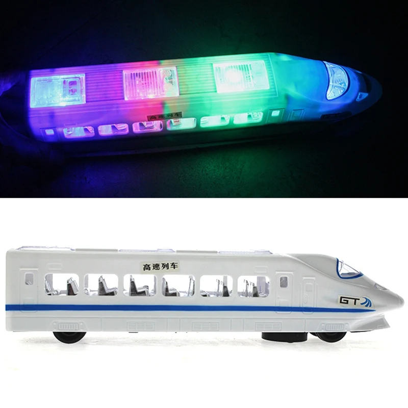 1Pc Children Electric Light-emitting Simulation Harmony High-speed Train Toys Fun Hot Toys Boys Train Toy Festival Birthday Gift