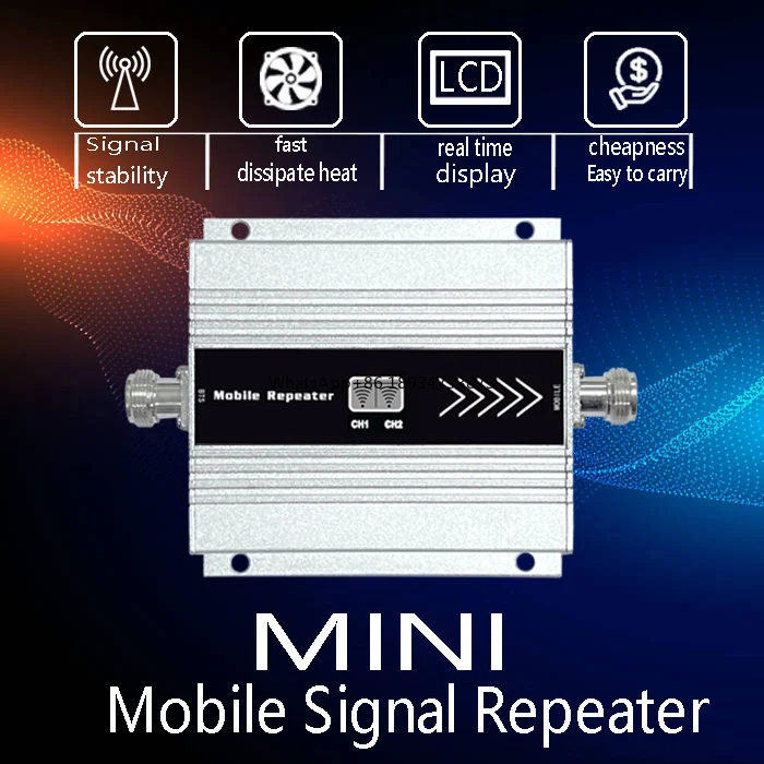 GSM WCDMA 900 2100mhz  mobile signal booster dual band 2+3G repeater 60dB amplifier