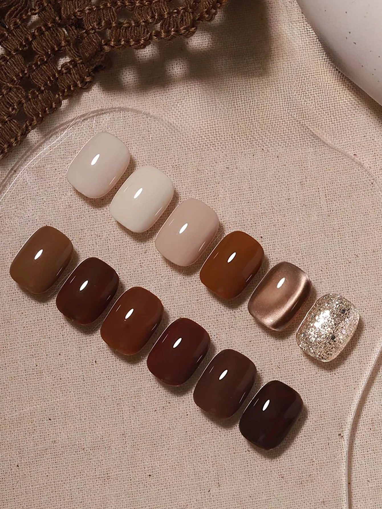 

1 шт. TC Шоколад Карамель Цвет Молоко Чай Коричневый Кофе Nail Art Autunm Wasteland Гель-лак для ногтей 2025 Отбеливание Maillard Nails