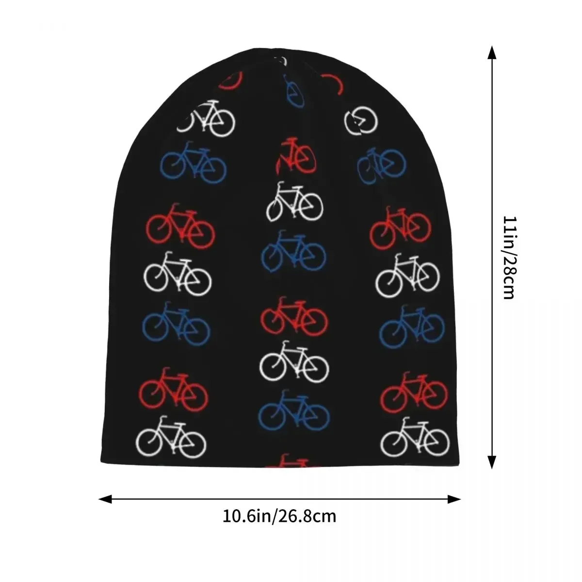 Bicycle Design Skullies Beanies Hats Warm Autumn Winter Outdoor Cap Knitted Bonnet Caps for Unisex Adult