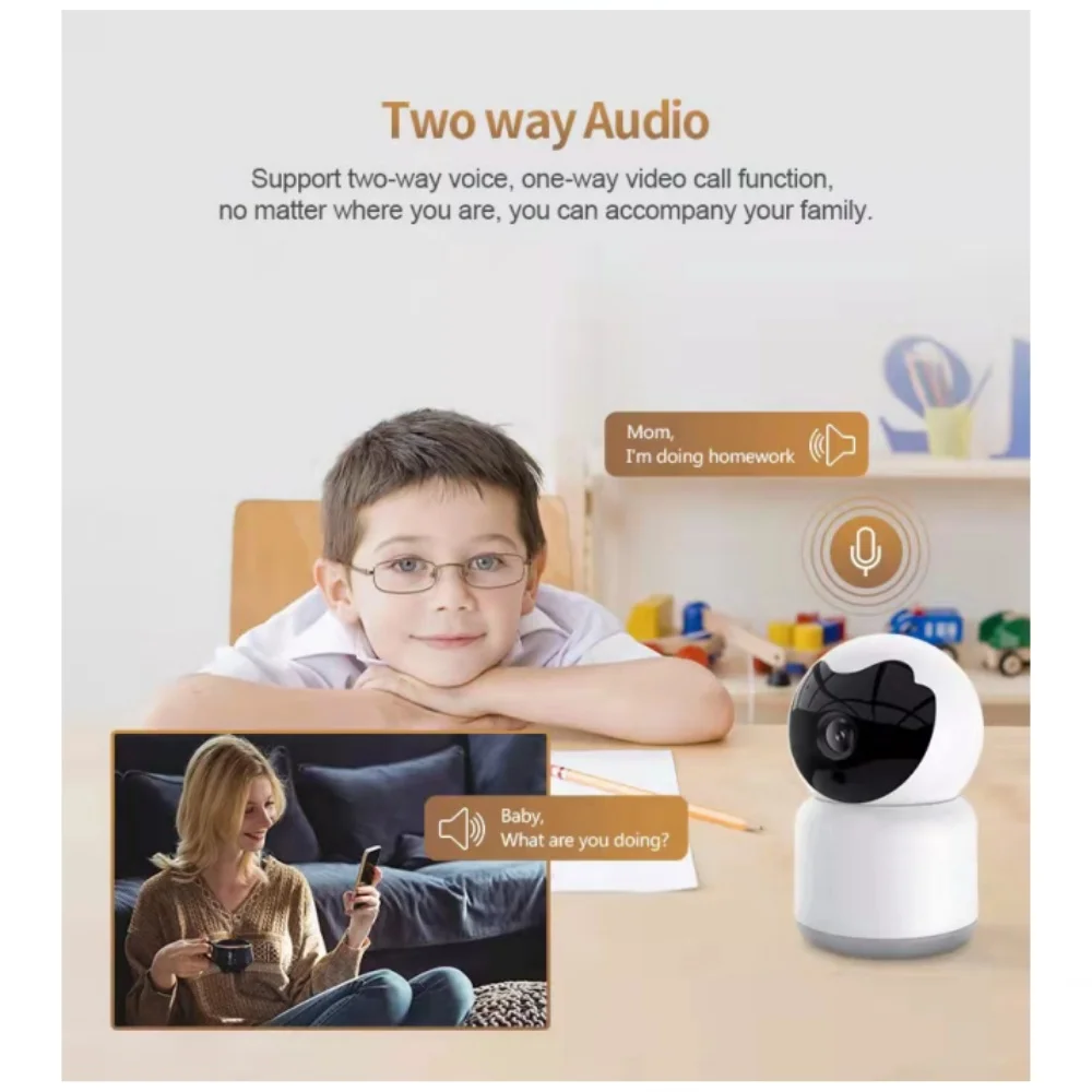 Tuya WiFi Indoor Pan/Tilt Smart Home Security Camera 2MP HD Infrared Night Vision Wireless Surveillance MINI Camera