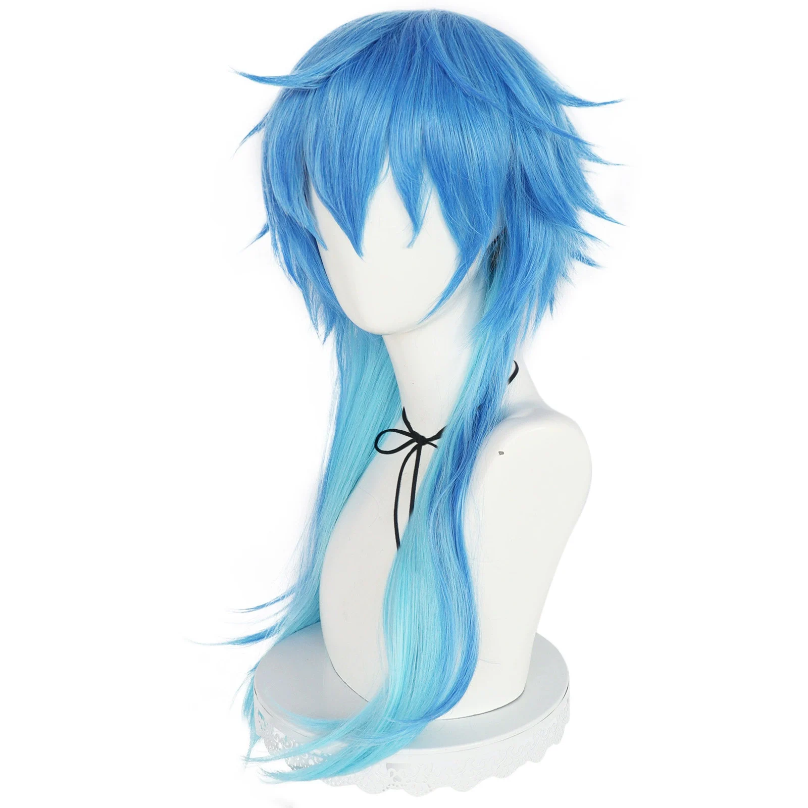 Dramatical Murder DMMD Seragaki Aoba Cosplay Wig Gradient Blue Heat Resistant Synthetic Hair Wig