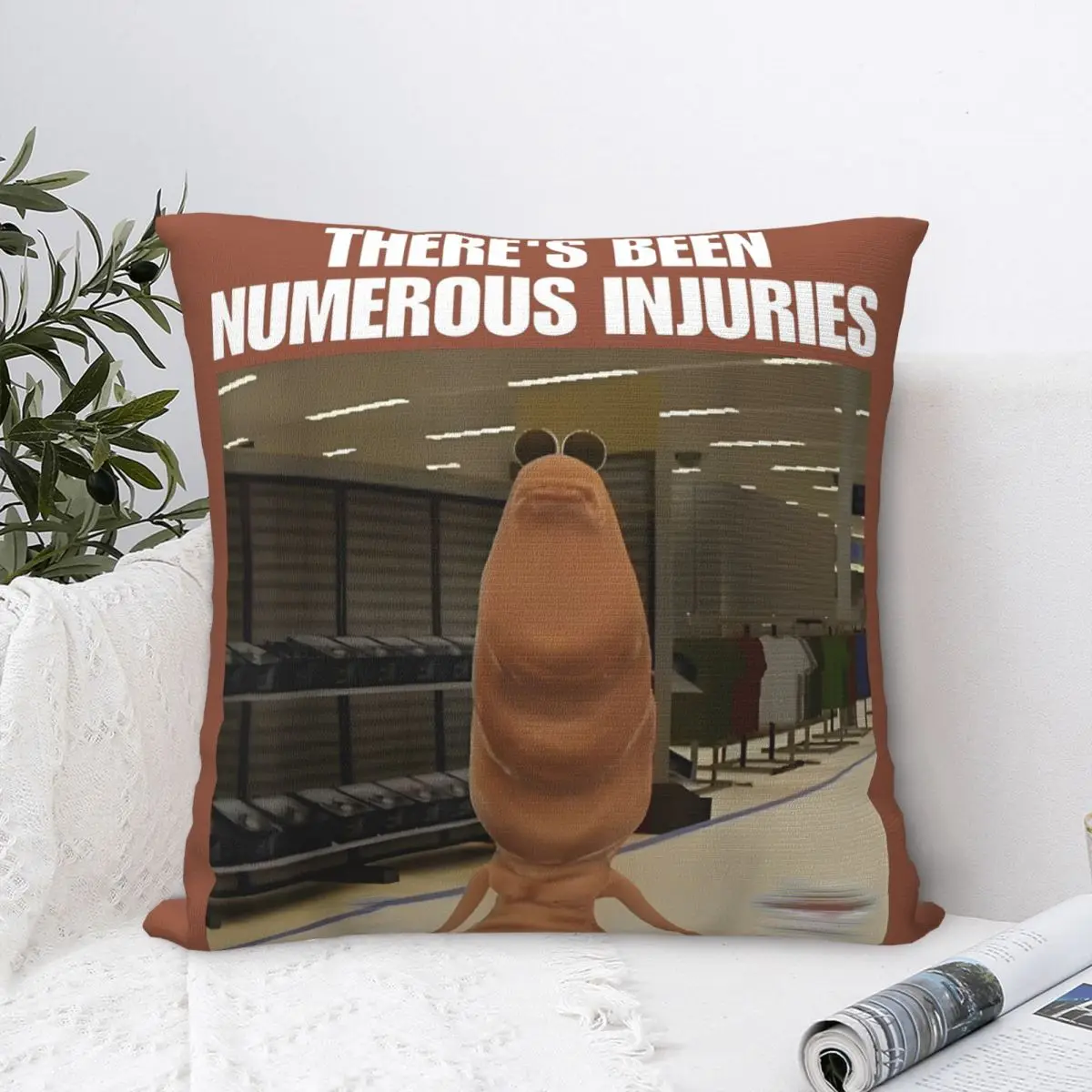 Marcus The Worm There's Been Numerous Injuries Pillow Covers Bed Car Cushion Cover Creative Home Decoration Throw Pillow Case