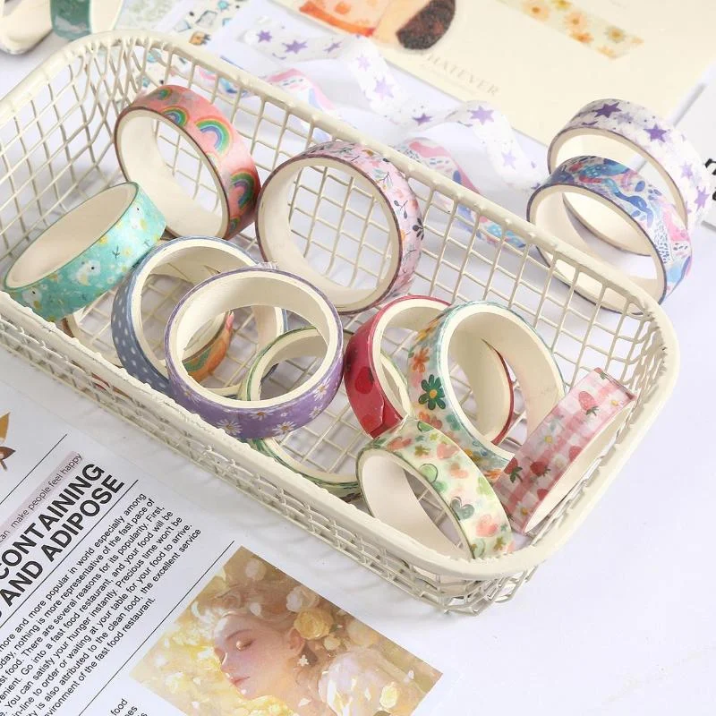5Pcs/set Fresh Floral Design Washi Tapes; Creative DIY Stationery for Students; Perfect Present